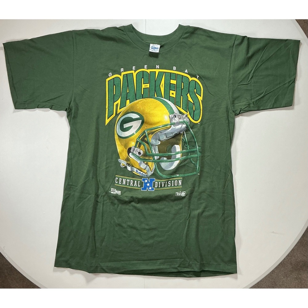VTG USA Made 90s Single Stitch Salem Green Bay Packers T Shirt Mens XL NFL